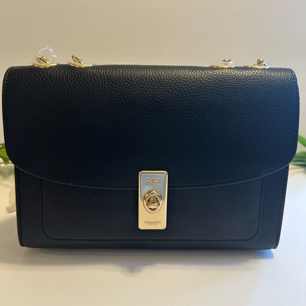 Coach Lane Shoulder Bag, Black New